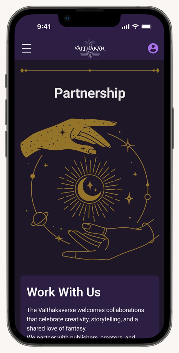 Prototype — Partnership page, mobile